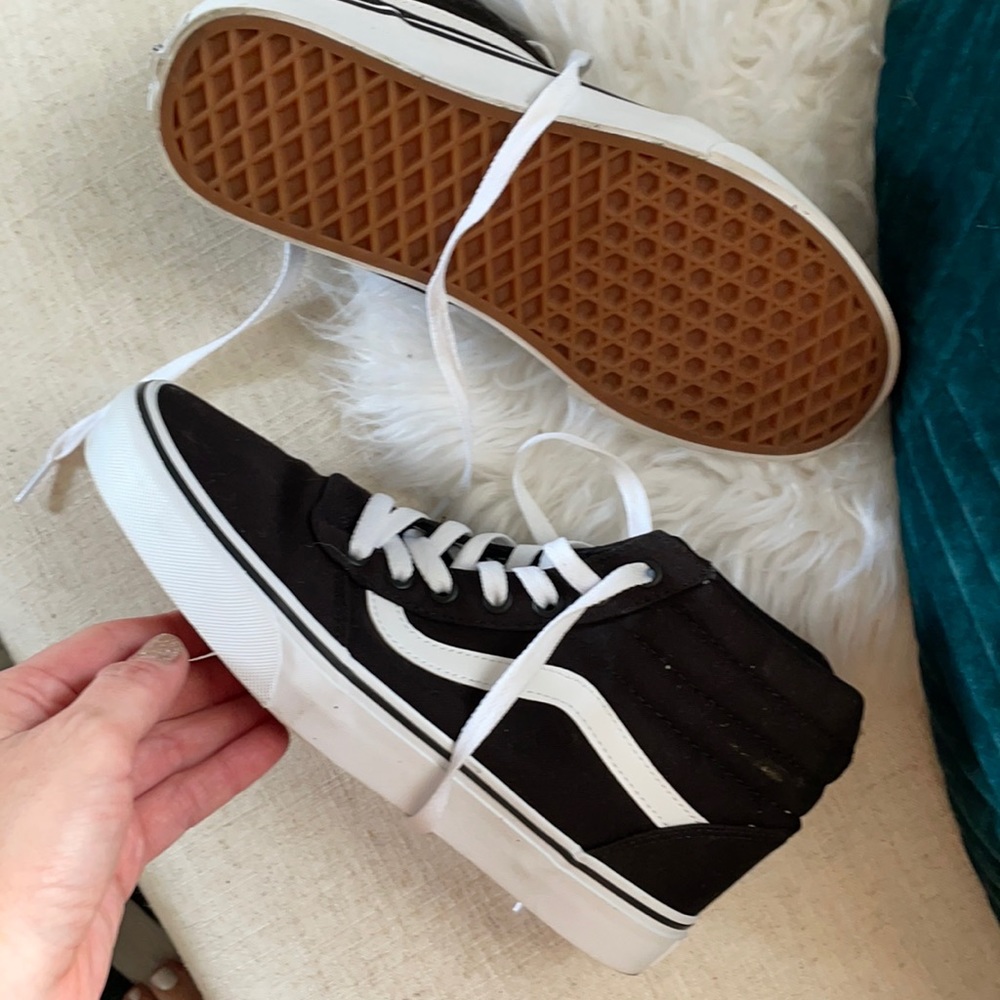 High Top Black and White Vans